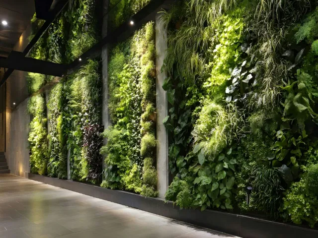 Vertical garden di dinding bangunan